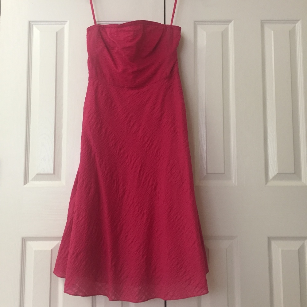 J.Crew strapless embossed beach dress